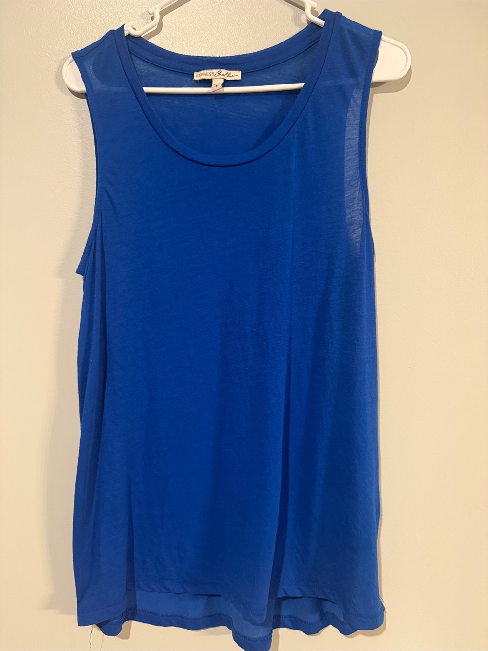Express Cobalt Blue Scoop Neck Tank